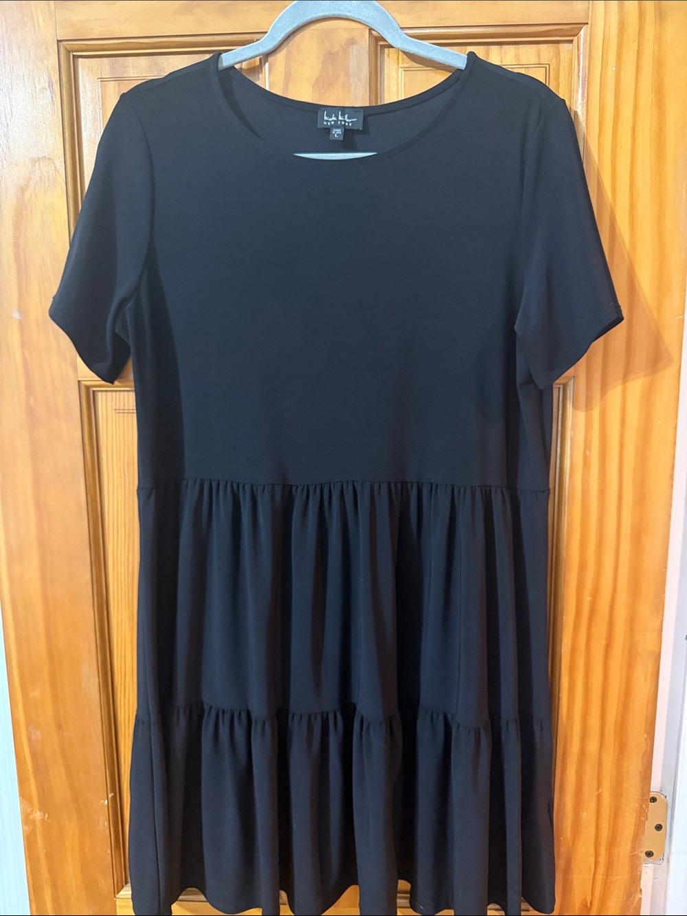Nicole Miller Black Tiered Mini Dress